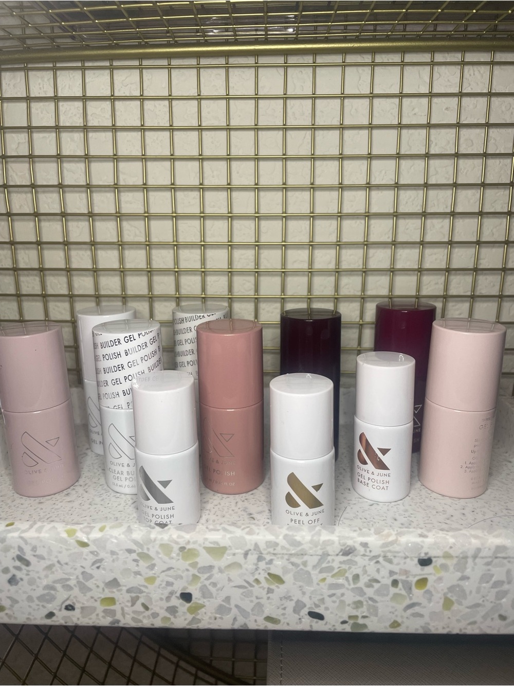Olive & June gel polish and builder gel assortment